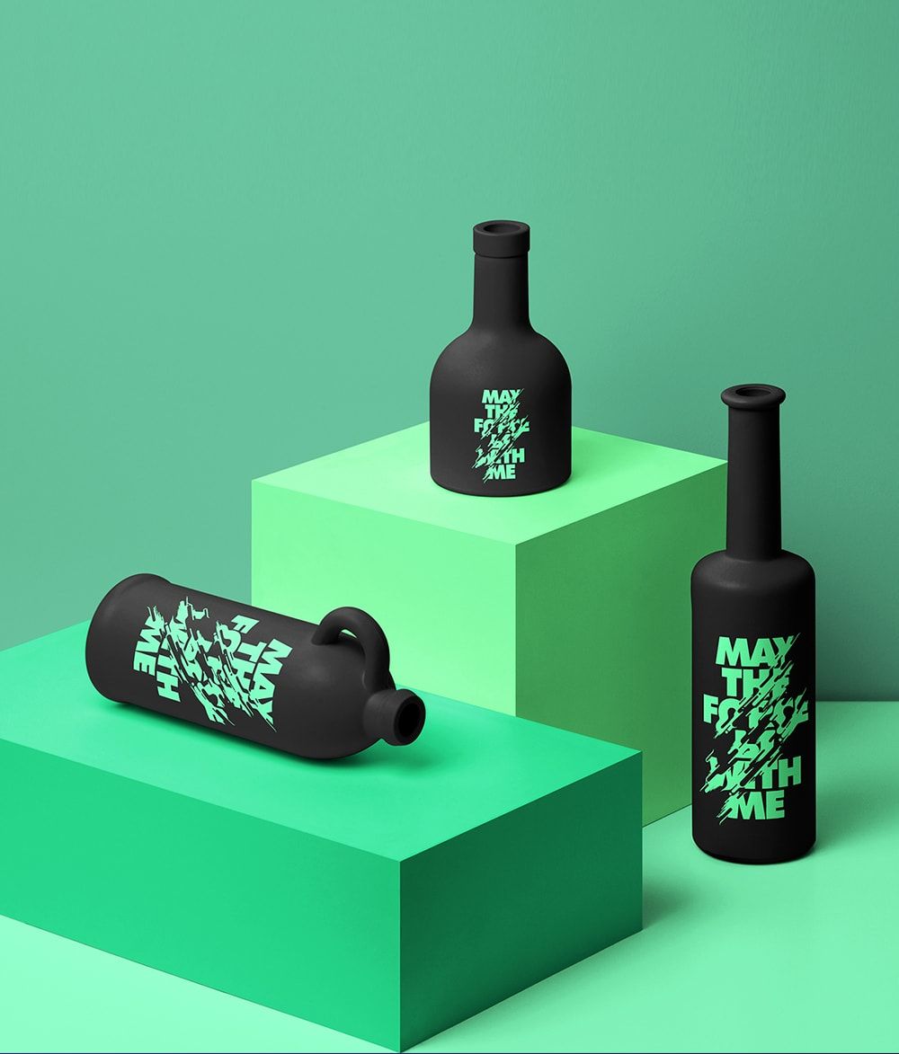 Ceramic Bottles Mockup SIV Fire Protection